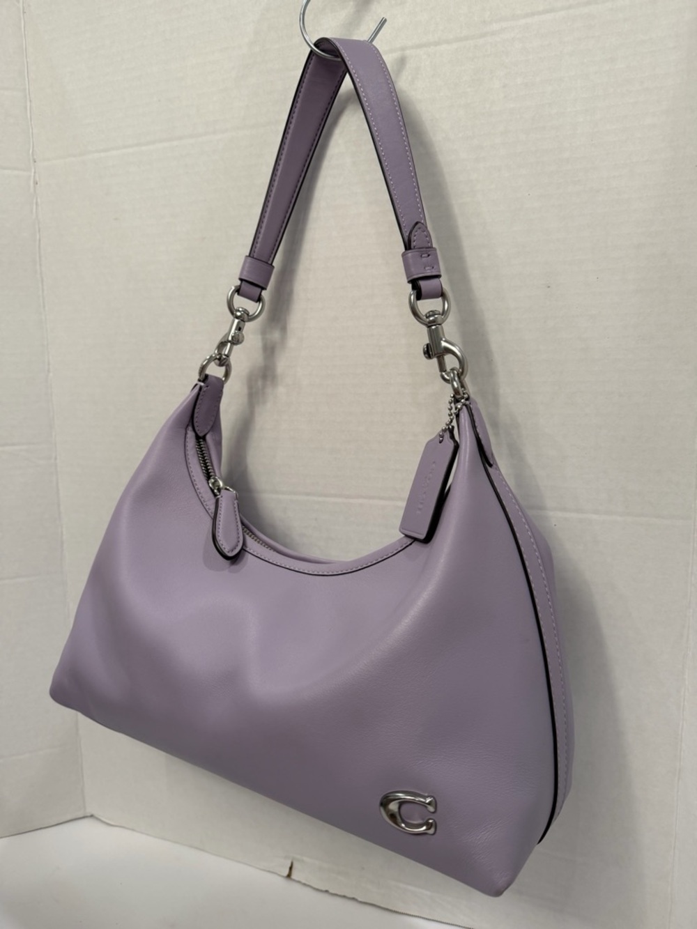 COACH Juliet Glovetanned Leather Convertible Shoulder Bag-Purple color mint cond - Picture 3 of 5